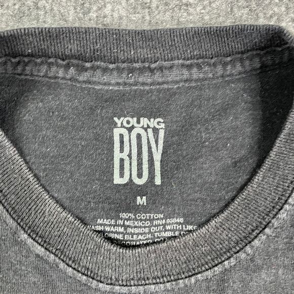 YoungBoy T-Shirt Mens Size M Black Never Broke Again Graphic Rap Hip Hop Tee - Picture 4 of 8